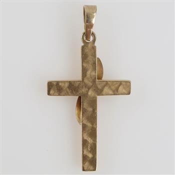 14kt Gold Hollow Cross Pendant