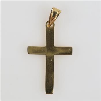 14kt Gold Hollow Cross Pendant
