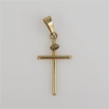 14kt Gold Hollow Cross Pendant