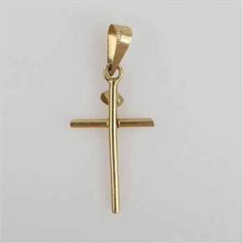 14kt Gold Hollow Cross Pendant