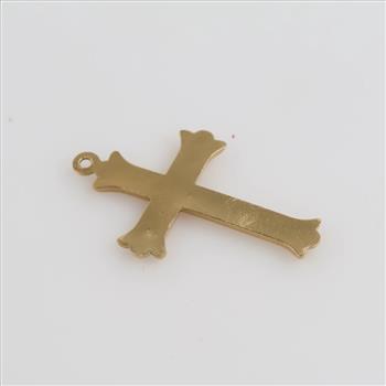 14kt Gold Hollow Cross Pendant