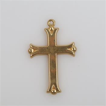 14kt Gold Hollow Cross Pendant