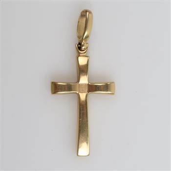 14kt Gold Hollow Cross Pendant
