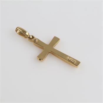 14kt Gold Hollow Cross Pendant