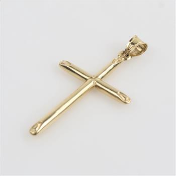 14kt Gold Hollow Cross Pendant