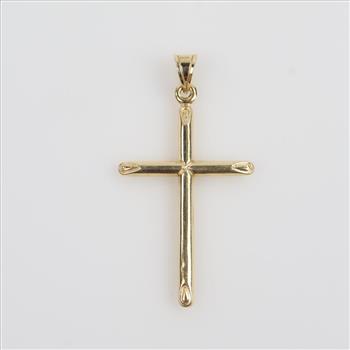 14kt Gold Hollow Cross Pendant