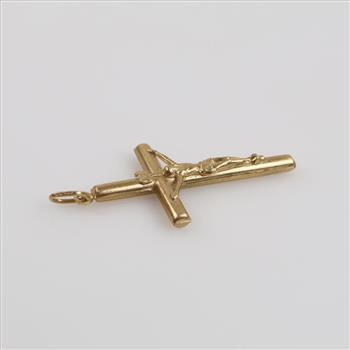 14kt Gold Hollow Cross Pendant
