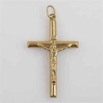 14kt Gold Hollow Cross Pendant