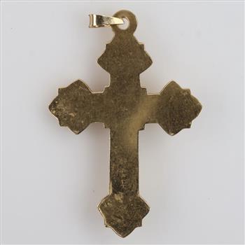 14kt Gold Hollow Cross Pendant