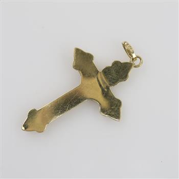 14kt Gold Hollow Cross Pendant