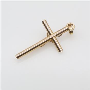 14kt Gold Hollow Cross Pendant