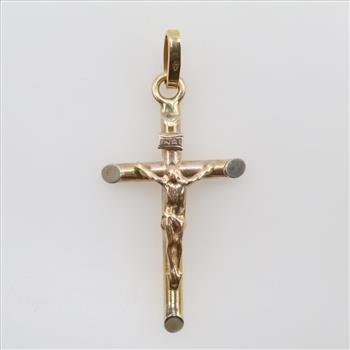 14kt Gold Hollow Cross Pendant