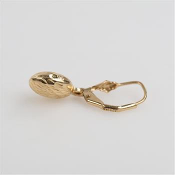14kt Gold Hollow Dangle Earring