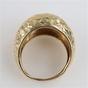 14kt Gold Hollow Dome Ring