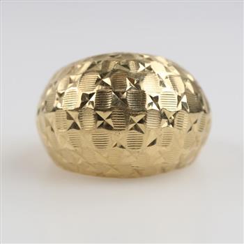 14kt Gold Hollow Dome Ring