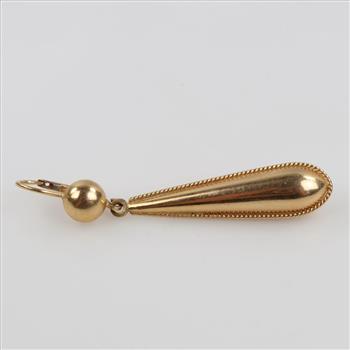14kt Gold Hollow Drop Earring