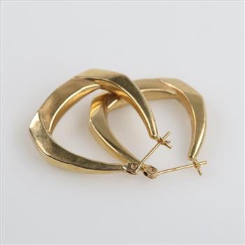 14kt Gold Hollow Earrings