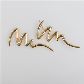 14kt Gold Hollow Earrings