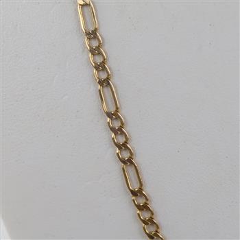 14kt Gold Hollow Figaro Chain Necklace