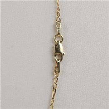 14kt Gold Hollow Figaro Chain Necklace