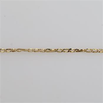 14kt Gold Hollow Figaro Chain Necklace