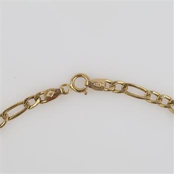 14kt Gold Hollow Figaro Link Bracelet