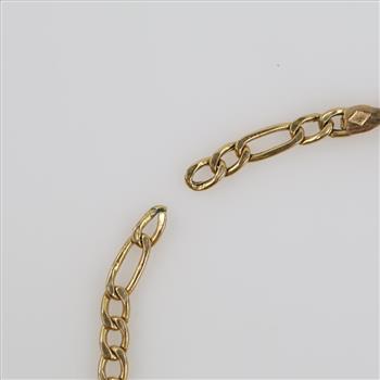 14kt Gold Hollow Figaro Link Bracelet