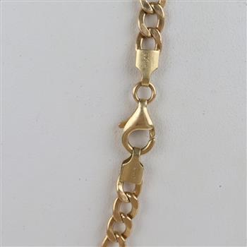 14kt Gold Hollow Figaro Link Necklace