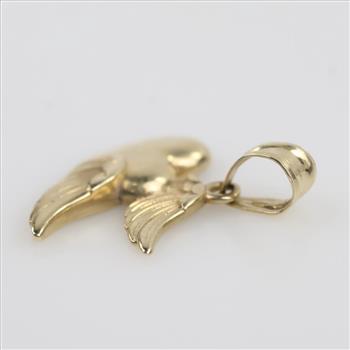 14kt Gold Hollow Heart Pendant