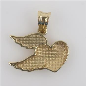 14kt Gold Hollow Heart Pendant