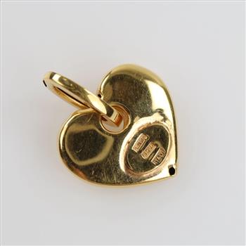 14kt Gold Hollow Heart Pendant