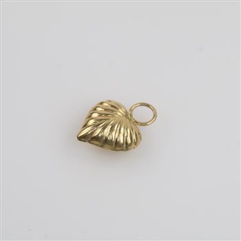 14kt Gold Hollow Heart Pendant