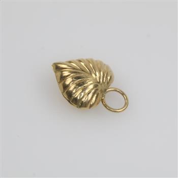 14kt Gold Hollow Heart Pendant