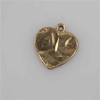 14kt Gold Hollow Heart Pendant