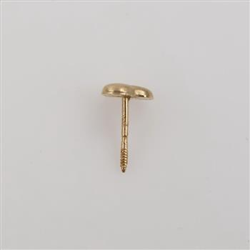 14kt Gold Hollow Heart Stud Earring