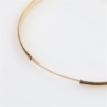 14kt Gold Hollow Hinged Bracelet