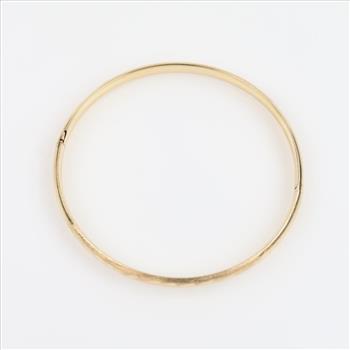 14kt Gold Hollow Hinged Bracelet