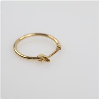 14kt Gold Hollow Hoop
