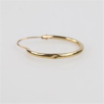 14kt Gold Hollow Hoop