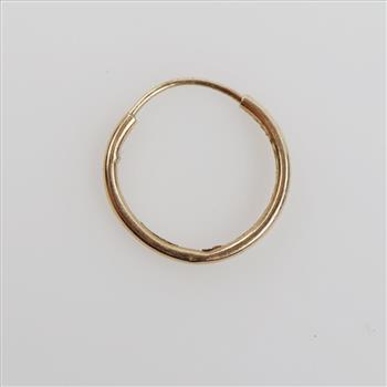 14kt Gold Hollow Hoop Earring