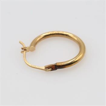 14kt Gold Hollow Hoop Earring