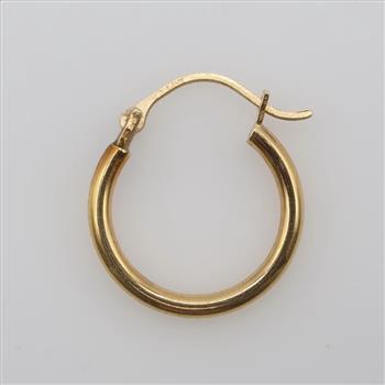 14kt Gold Hollow Hoop Earring