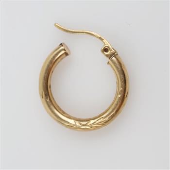 14kt Gold Hollow Hoop Earring