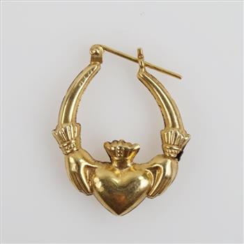 14kt Gold Hollow Hoop Earring