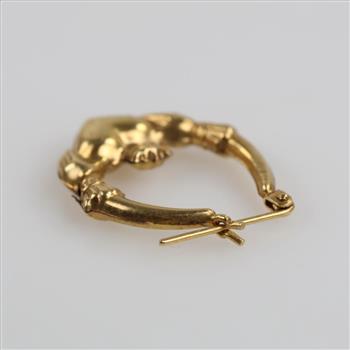 14kt Gold Hollow Hoop Earring