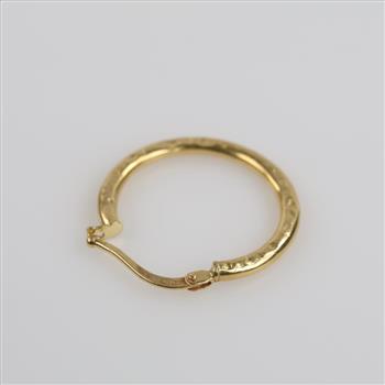 14kt Gold Hollow Hoop Earring