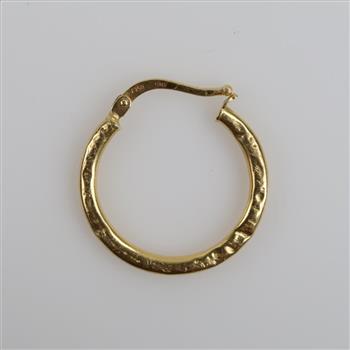 14kt Gold Hollow Hoop Earring