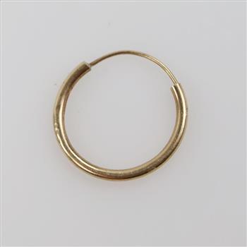 14kt Gold Hollow Hoop Earring