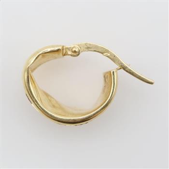 14kt Gold Hollow Hoop Earring