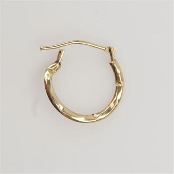 14kt Gold Hollow Hoop Earring